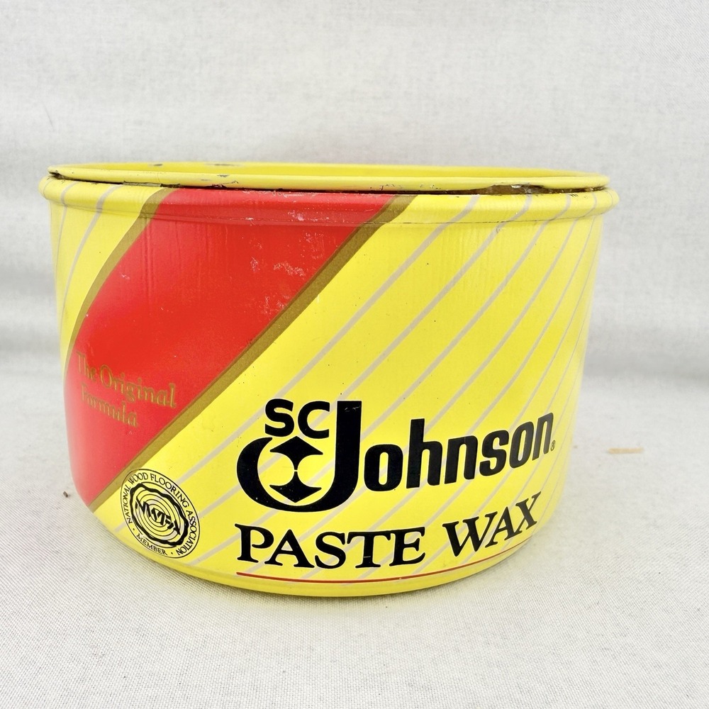 SC Johnson Paste Wax 16 Oz Tin Original Formula 1988 70%+ Full